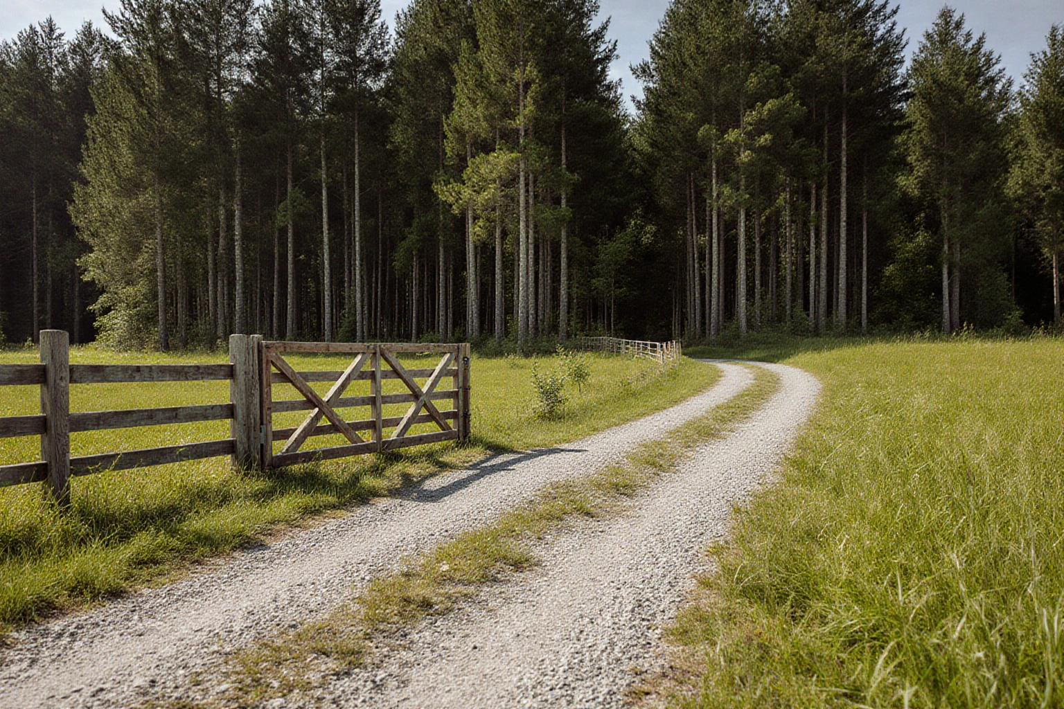 Waldrand neben einer offenen Wiese